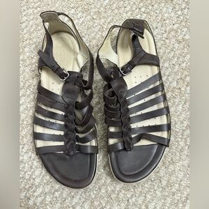 Ecco leather sandals gray size 40